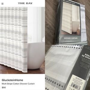 GlucksteinHome
Multi-Stripe Cotton Shower Curtain